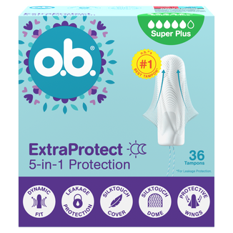 O.B. ExtraProtect Super, tampony higieniczne, 42 sztuki - zdjęcie produktu