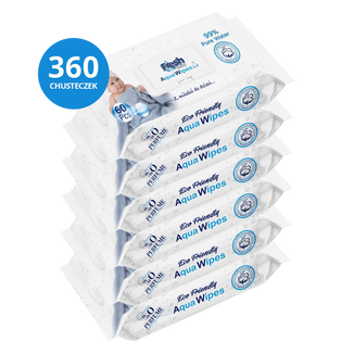 Zestaw Aqua Wipes Fresh Baby, chusteczki nawilżane wodą, bawełniane, 6 x 60 sztuk Zestaw Aqua Wipes Fresh Baby, chusteczki nawilżane wodą, bawełniane, 6 x 60 sztuk - zdjęcie produktu