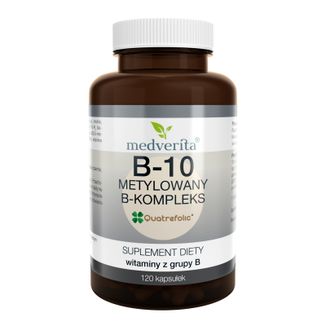 Medverita B-10, metylowany B-kompleks, 120 kapsułek - zdjęcie produktu