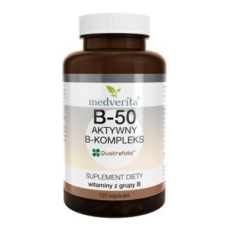 Medverita B-50,  aktywny B-kompleks, 120 kapsułek - zdjęcie produktu