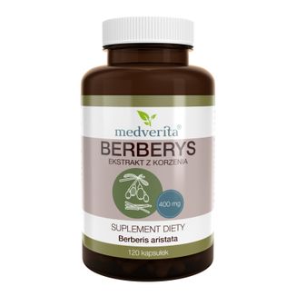 Medverita Berberys, ekstrakt z korzenia 400 mg, 120 kapsułek - zdjęcie produktu