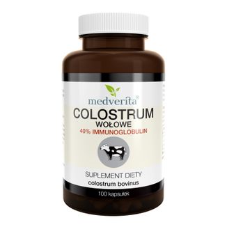 Medverita Colostrum wołowe 400 mg, 100 kapsułek - zdjęcie produktu