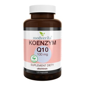 Medverita Koenzym Q10 Ubichinon 100 mg, 120 kapsułek Medverita Koenzym Q10 Ubichinon 100 mg, 120 kapsułek - zdjęcie produktu