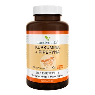 Medverita Kurkumina + Piperyna, 120 kapsułek - zdjęcie produktu