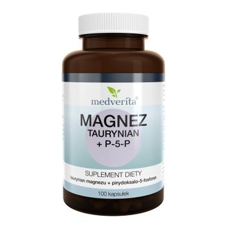 Medverita Magnez taurynian + P-5-P, 100 kapsułek - zdjęcie produktu