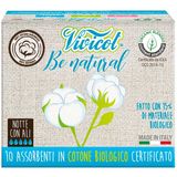 Vivicot Be Natural, podpaski higieniczne, na noc, z organicznej bawełny, ze skrzydełkami, 10 sztuk - miniaturka zdjęcia produktu