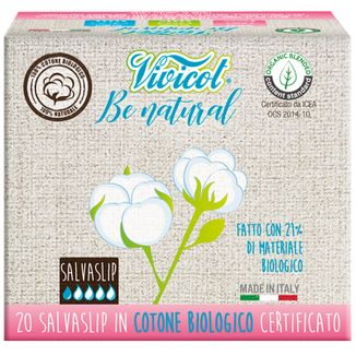 Vivicot Be Natural, wkładki higieniczne, z organicznej bawełny, składane, 20 sztuk Vivicot Be Natural, wkładki higieniczne, z organicznej bawełny, składane, 20 sztuk - zdjęcie produktu