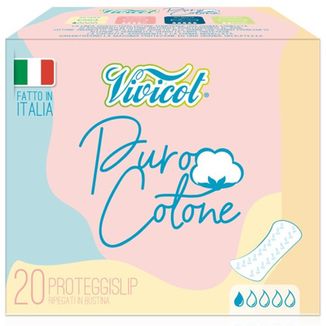 Vivicot Puro Cotone, wkładki higieniczne, bawełniane, 20 sztuk Vivicot Puro Cotone, wkładki higieniczne, bawełniane, 20 sztuk - zdjęcie produktu