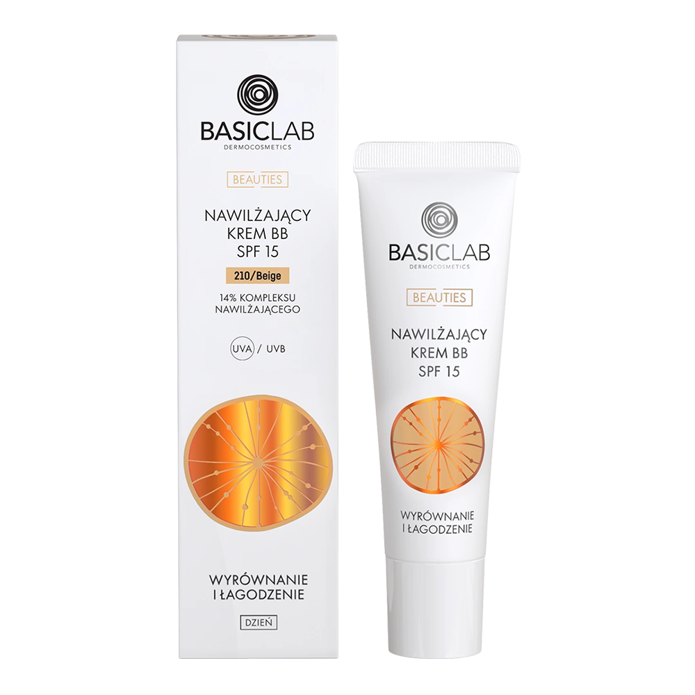 Basiclab BasicLab Beauties, nawilżający krem BB, 210/beige, SPF 15, 33 ml