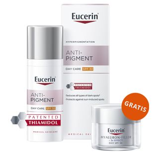 Eucerin Anti-Pigment, krem na przebarwienia do twarzy na dzień z Thiamidolem, SPF 30, 50 ml + krem do twarzy na dzień, SPF 30, 20 ml gratis - zdjęcie produktu