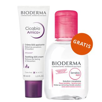 Bioderma Cicabio Arnica+, krem regenerujący na siniaki, obrzęki i stłuczenia, 40 ml + woda micelarna, skóra wrażliwa, 100 ml gratis - zdjęcie produktu