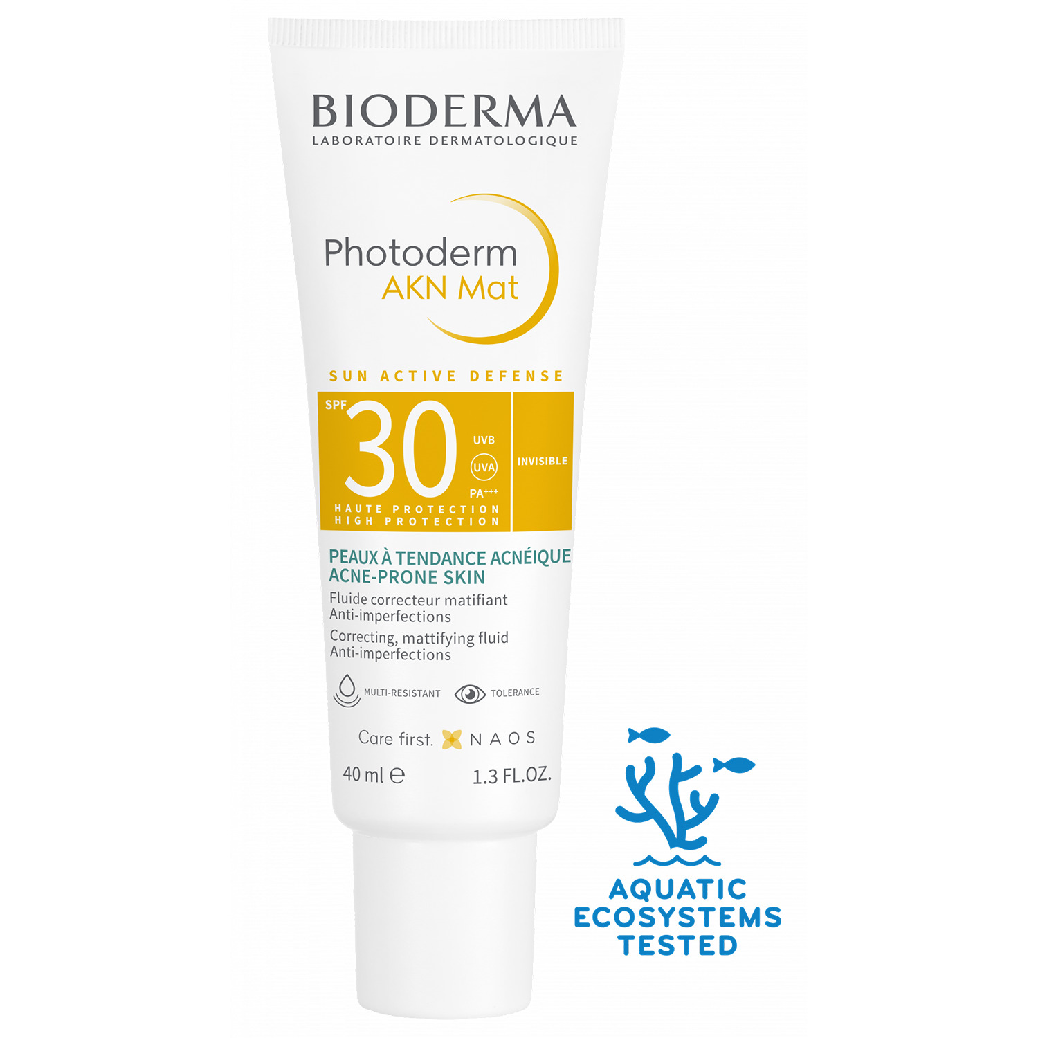 Набор Bioderma: солнцезащитный крем для лица Photoderm AKN Mat SPF 30 40 мл и мицеллярная вода 100 мл, для жирной кожи — фото 4