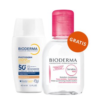 Bioderma Photoderm XDefense, ultralekki fluid o działaniu detoksykującym, kolor 03, SPF 50+, 40 ml + woda micelarna, skóra wrażliwa, 100 ml gratis - zdjęcie produktu