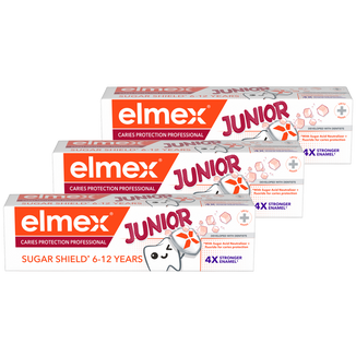 Zestaw Elmex Anti-Caries Professional Junior, pasta do zębów dla dzieci, 6-12 lat, 3 x 75 ml Zestaw Elmex Anti-Caries Professional Junior, pasta do zębów dla dzieci, 6-12 lat, 3 x 75 ml - zdjęcie produktu