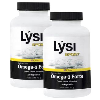 Zestaw Lysi Sport Omega 3 Forte 1000 mg, 2 x 120 kapsułek Zestaw Lysi Sport Omega 3 Forte 1000 mg, 2 x 120 kapsułek - zdjęcie produktu