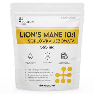 Proton Labs Lion's mane, soplówka jeżowata 555 mg, 90 kapsułek - zdjęcie produktu