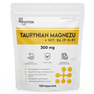 Proton Labs Magnez (taurynian magnezu) + B6 (P-5-P), 120 kapsułek - zdjęcie produktu