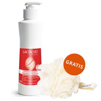 Lactacyd Pharma, płyn do higieny intymnej o właściwościach przeciwgrzybiczych, 250 ml + myjka gratis - zdjęcie produktu