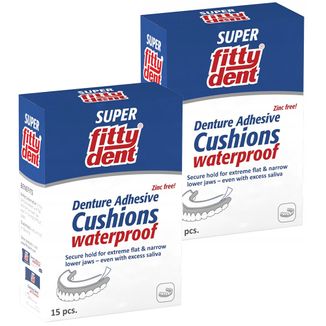 Zestaw Fittydent Super, podściółki do mocowania dolnych i górnych protez zębowych, 2 x 15 sztuk - zdjęcie produktu