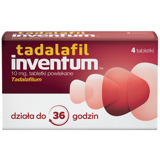 Tadalafil Inventum 10 mg, 4 tabletki Tadalafil Inventum 10 mg, 4 tabletki - zdjęcie produktu