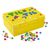 Wessper Til Til, lunchbox, żółty, 1 sztuka + klocki dla dzieci - miniaturka zdjęcia produktu