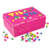 Wessper Til Til, lunchbox, różowy, 1 sztuka + klocki dla dzieci - miniaturka zdjęcia produktu