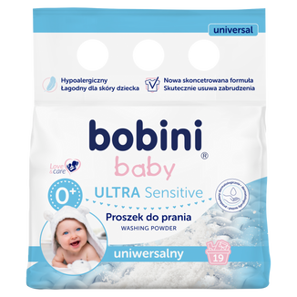 Bobini Baby Ultra Sensitive, hypoalergiczny proszek do prania, uniwersalny, od urodzenia, 1,425 kg - zdjęcie produktu