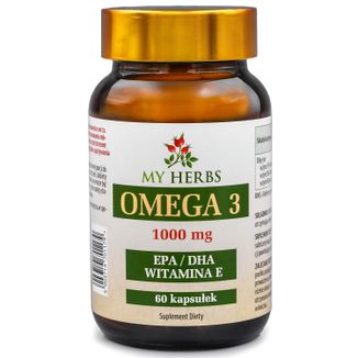 My Herbs Omega 3, 60 kapsułek My Herbs Omega 3, 60 kapsułek - zdjęcie produktu
