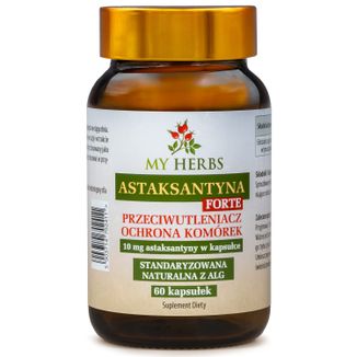 My Herbs Astaksantyna Forte, 60 kapsułek My Herbs Astaksantyna Forte, 60 kapsułek - zdjęcie produktu