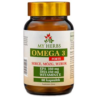 My Herbs Omega 3 Forte, 60 kapsułek My Herbs Omega 3 Forte, 60 kapsułek - zdjęcie produktu