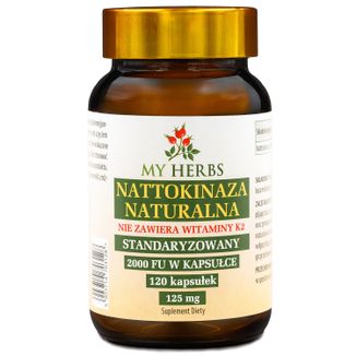 My Herbs Nattokinaza, 120 kapsułek My Herbs Nattokinaza, 120 kapsułek - zdjęcie produktu