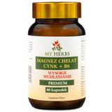 My Herbs Magnez Chelat, Cynk + B6, 80 kapsułek - miniaturka zdjęcia produktu