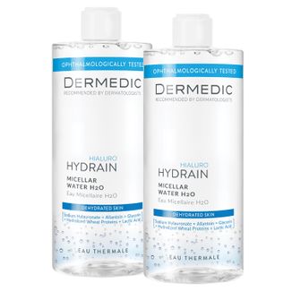 Zestaw Dermedic Hydrain, płyn micelarny H2O, skóra odwodniona i sucha, 2 x 500 ml Zestaw Dermedic Hydrain, płyn micelarny H2O, skóra odwodniona i sucha, 2 x 500 ml - zdjęcie produktu
