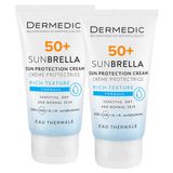 Zestaw Dermedic Sunbrella, krem ochronny do twarzy, skóra sucha i normalna, SPF 50+, 2 x 50 g - miniaturka zdjęcia produktu