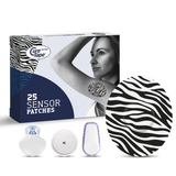 CureTape Sensor Patches ART, plastry na sensor CGM do monitorowania glukozy, Zebra Black, 25 sztuk - miniaturka zdjęcia produktu