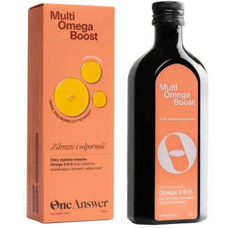 OneAnswer Multi Omega Boost, smak malinowo-cytrynowy, 250 ml - zdjęcie produktu