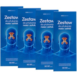 Zestaw SEMA Protect, zestaw do płukania nosa i zatok, 4 x irygator + 12 saszetek - zdjęcie produktu