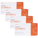 Zestaw SEMA Lab Witamina D3 4000 j.m., 4 x 60 kapsułek miękkich - miniaturka zdjęcia produktu