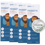 Zestaw SEMA Lab Probiotyk dla dzieci od 1 dnia życia, krople, 4 x 5 ml - miniaturka zdjęcia produktu
