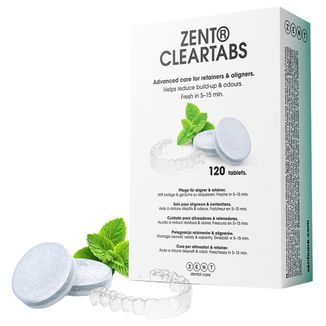 Zent ClearTabs, tabletki czyszczące do nakładek, retainerów, protez i szyn nocnych, 120 tabletek Zent ClearTabs, tabletki czyszczące do nakładek, retainerów, protez i szyn nocnych, 120 tabletek - zdjęcie produktu