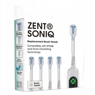 Zent SoniQ, końcówki do szczoteczki, standard, 4 sztuki - zdjęcie produktu