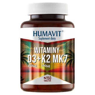 Humavit Witamina D3 + K2 MK-7, 150 tabletek - zdjęcie produktu