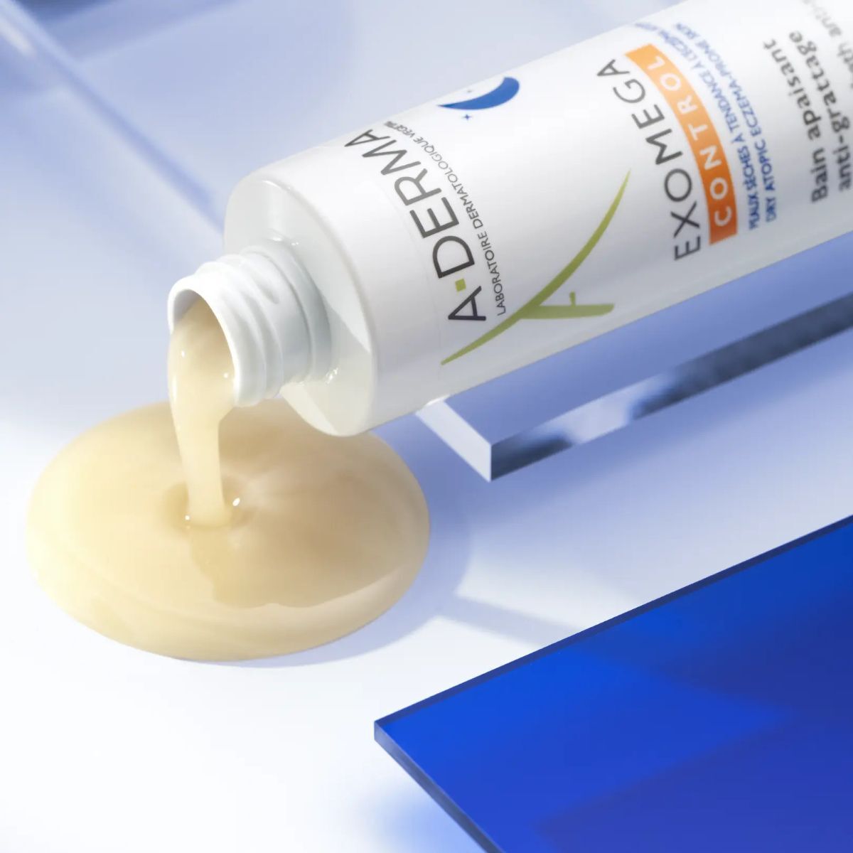 Набор A-Derma Exomega Control, средство для ванны 200 мл и ночной крем 400 мл, для сухой кожи, склонной к атопии — фото 4