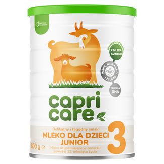 Capricare 3, mleko modyfikowane Junior na mleku kozim, powyżej 12 miesiąca, 800 g Capricare 3, mleko modyfikowane Junior na mleku kozim, powyżej 12 miesiąca, 800 g - zdjęcie produktu