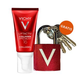 Vichy Liftactiv Collagen Specialist, krem-żel podkręcający glow, 50 ml + czerwona kłódka gratis Vichy Liftactiv Collagen Specialist, krem-żel podkręcający glow, 50 ml + czerwona kłódka gratis - zdjęcie produktu