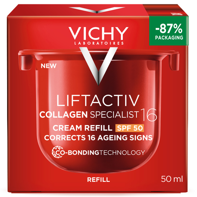 Дневной крем для лица Vichy Liftactiv Collagen Specialist 16 против морщин, SPF 50, сменный блок, 50 мл — фото 3