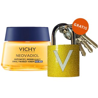 Vichy Neovadiol Magistral, odżywczy, modelujący owal twarzy krem na noc, skóra sucha, dojrzała, 50 ml + złota kłódka gratis - zdjęcie produktu