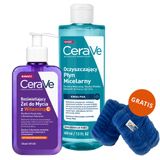 Zestaw CeraVe, rozświetlający żel do mycia z witaminą C, 236 ml + oczyszczający płyn micelarny, 400 ml + frotki na nadgarstki gratis - miniaturka zdjęcia produktu