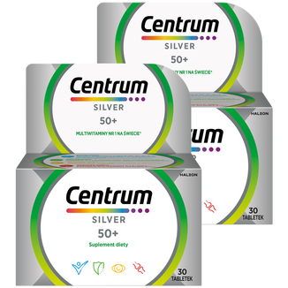 Zestaw Centrum Silver 50+, 2 x 30 tabletek - zdjęcie produktu