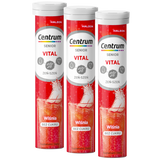 Zestaw Centrum Vital Senior z żeń‑szeniem, smak wiśniowy, 3 x 20 tabletek musujących - miniaturka zdjęcia produktu